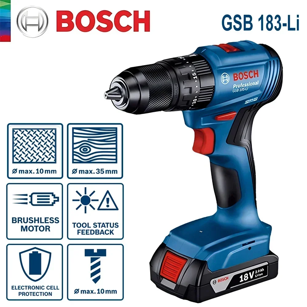 Bosch GSB183-LI 18V Cordless I - огляд і ціна Torque Wrench